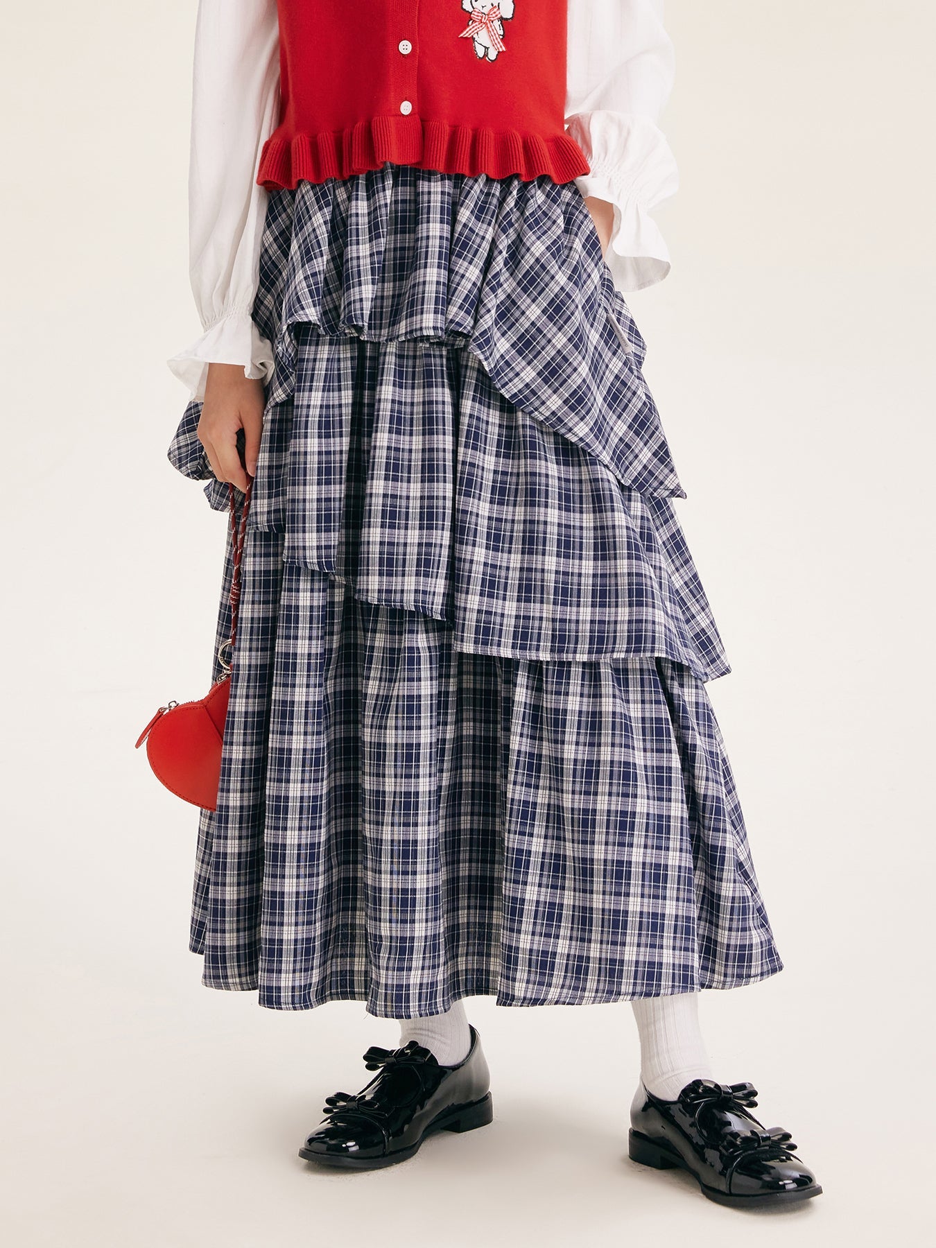 Girls' Plaid Ruffle Skirt - Trendy Casual Style for Kids