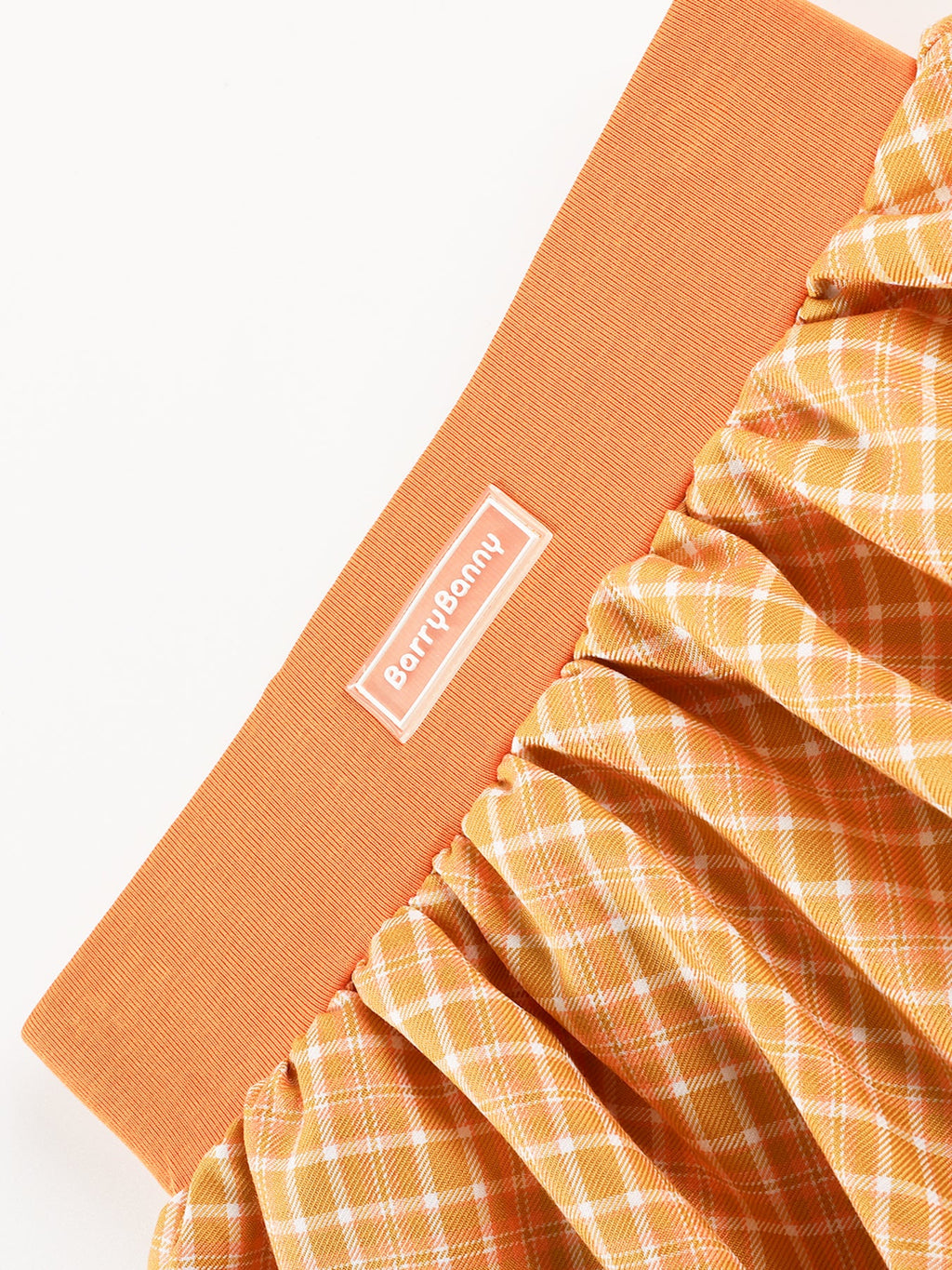 Orange Plaid Ruffle Skirt for Girls