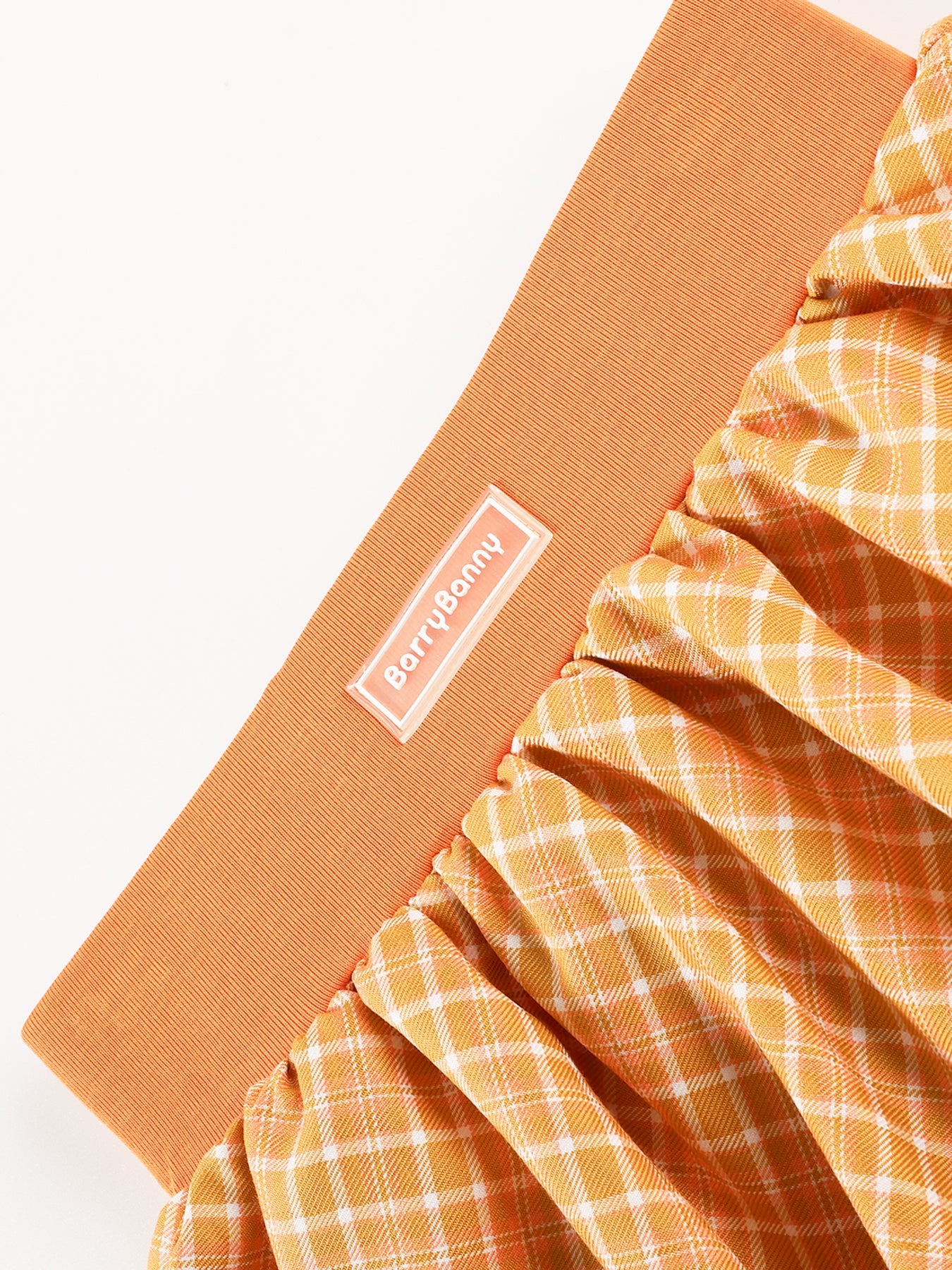 Orange Plaid Ruffle Skirt for Girls