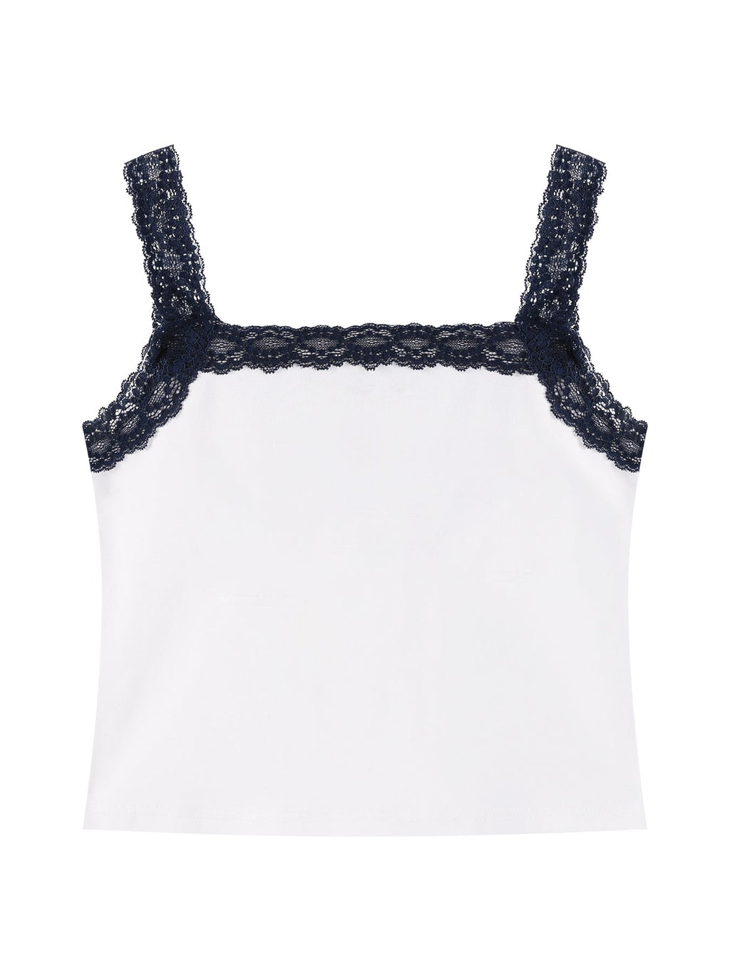 Girls Lace Trim Letter Print Summer Tank Top Cami