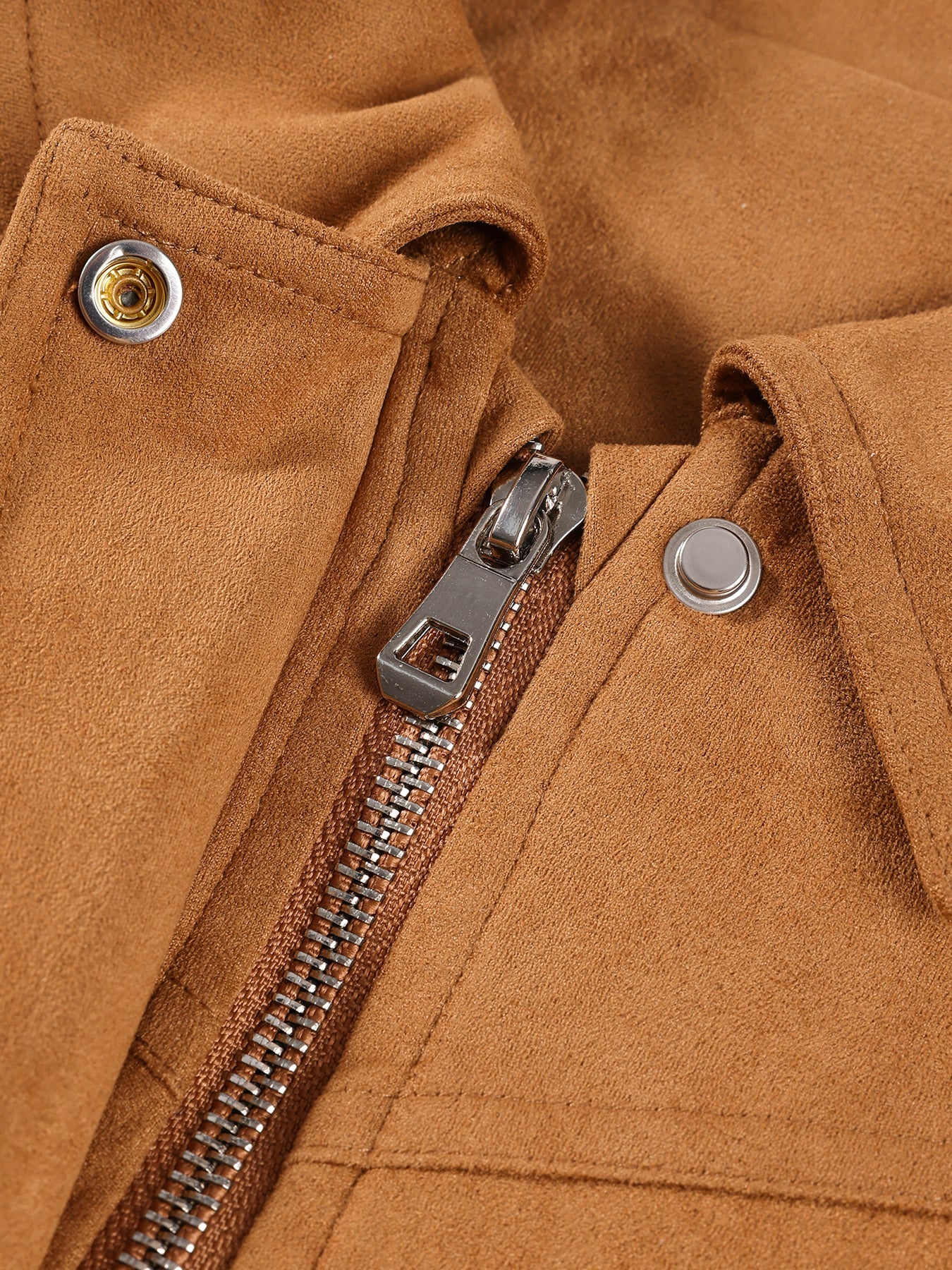 Girls Casual Drop Shoulder Jacket with Front Zip