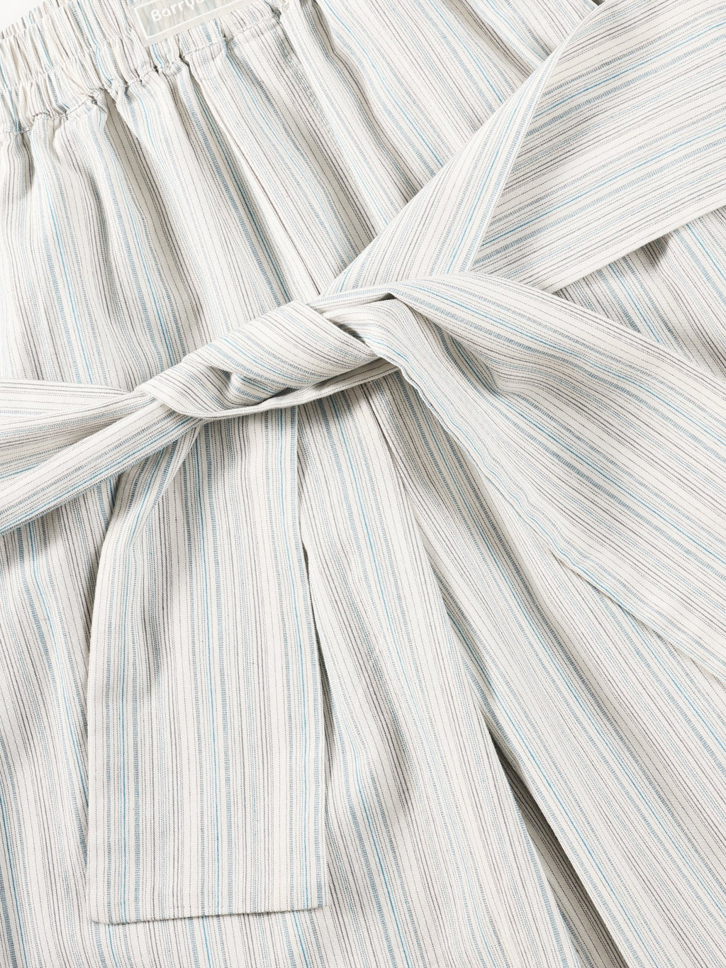 Striped Wide Leg Pants with Tie Waist and Pockets