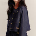 Girls Denim Jacket and Midi Skirt Outfit