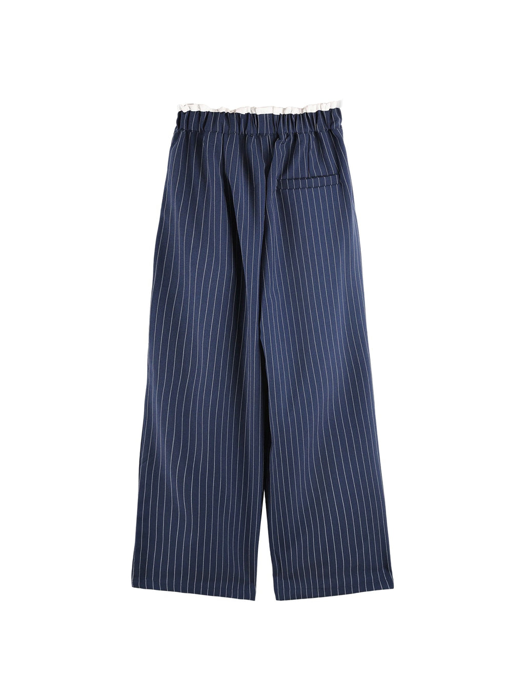 Kids Pinstripe Wide Leg Pants Elastic Waist