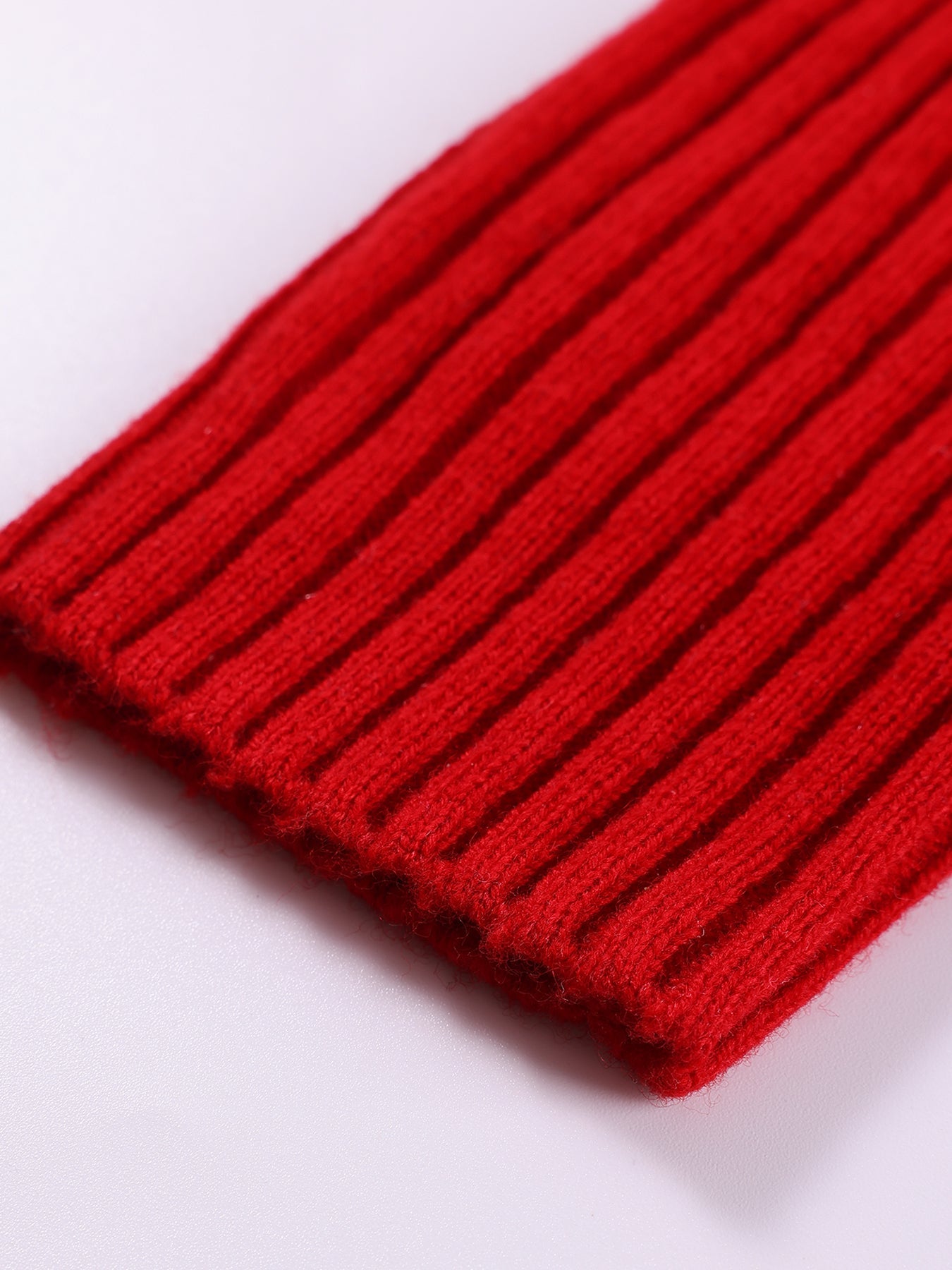 Girl's Solid Color Knit Sweater Crew Neck Pullover
