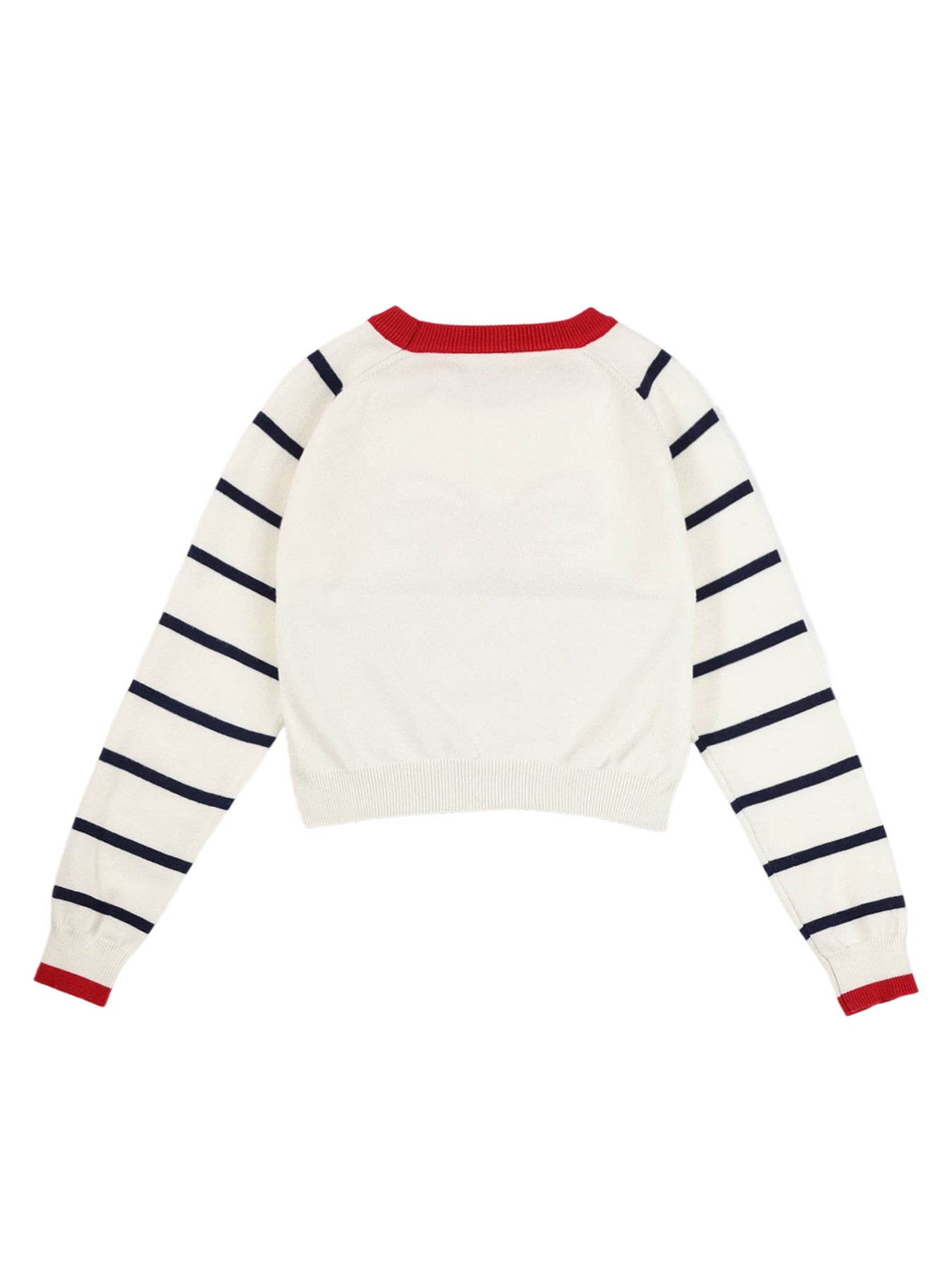 Strawberry Embroidered Knit Sweater for Girls