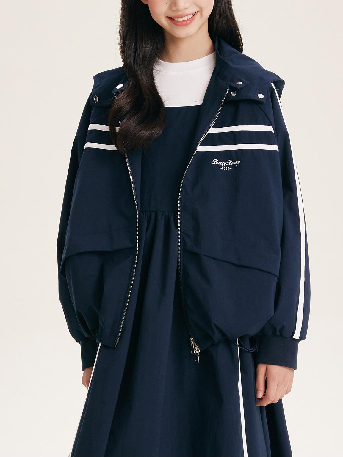 Stylish Hooded Zip-Up Jacket for Girls