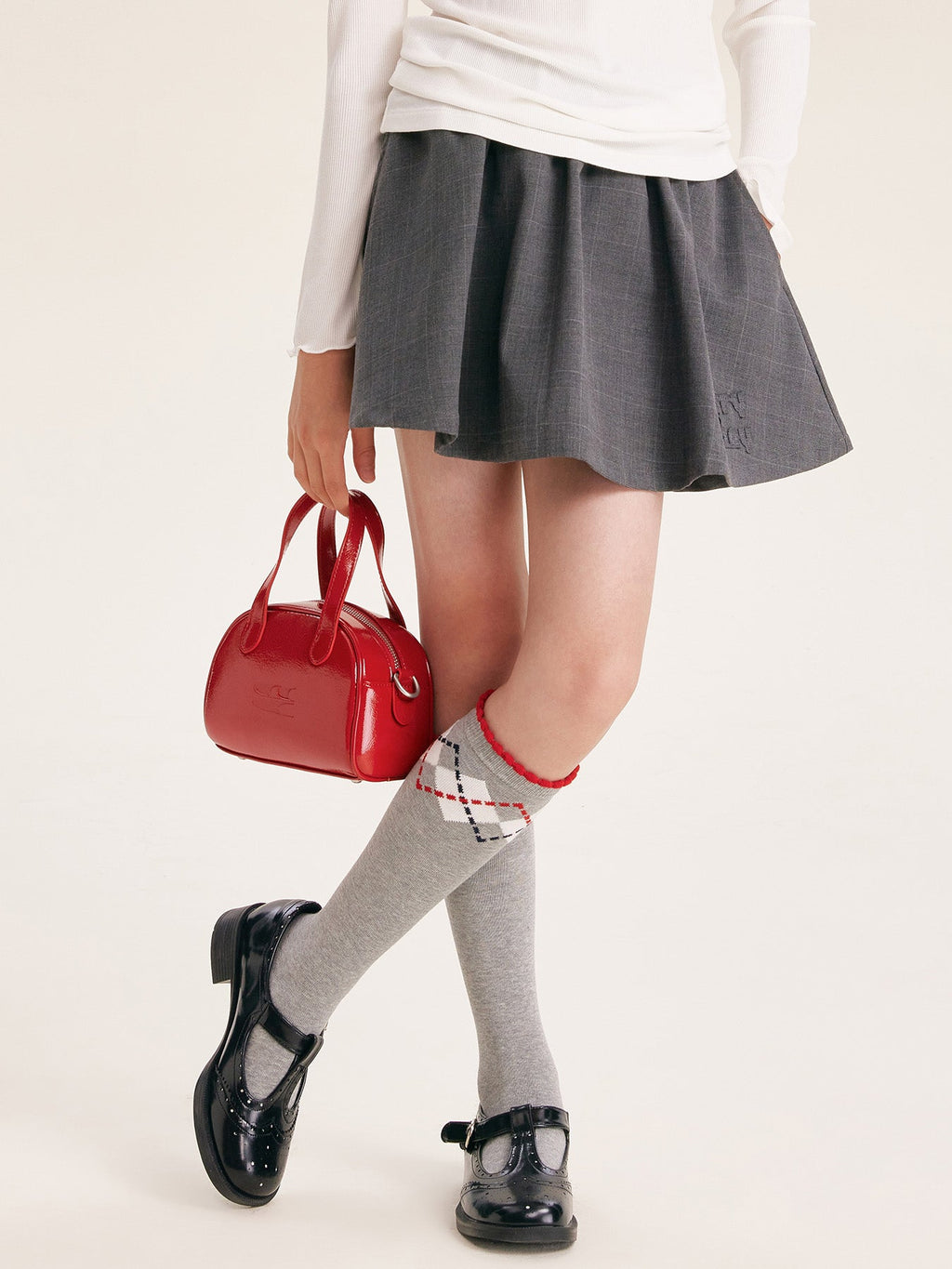 Chic Plaid Skirt with Attached Shorts for Girls