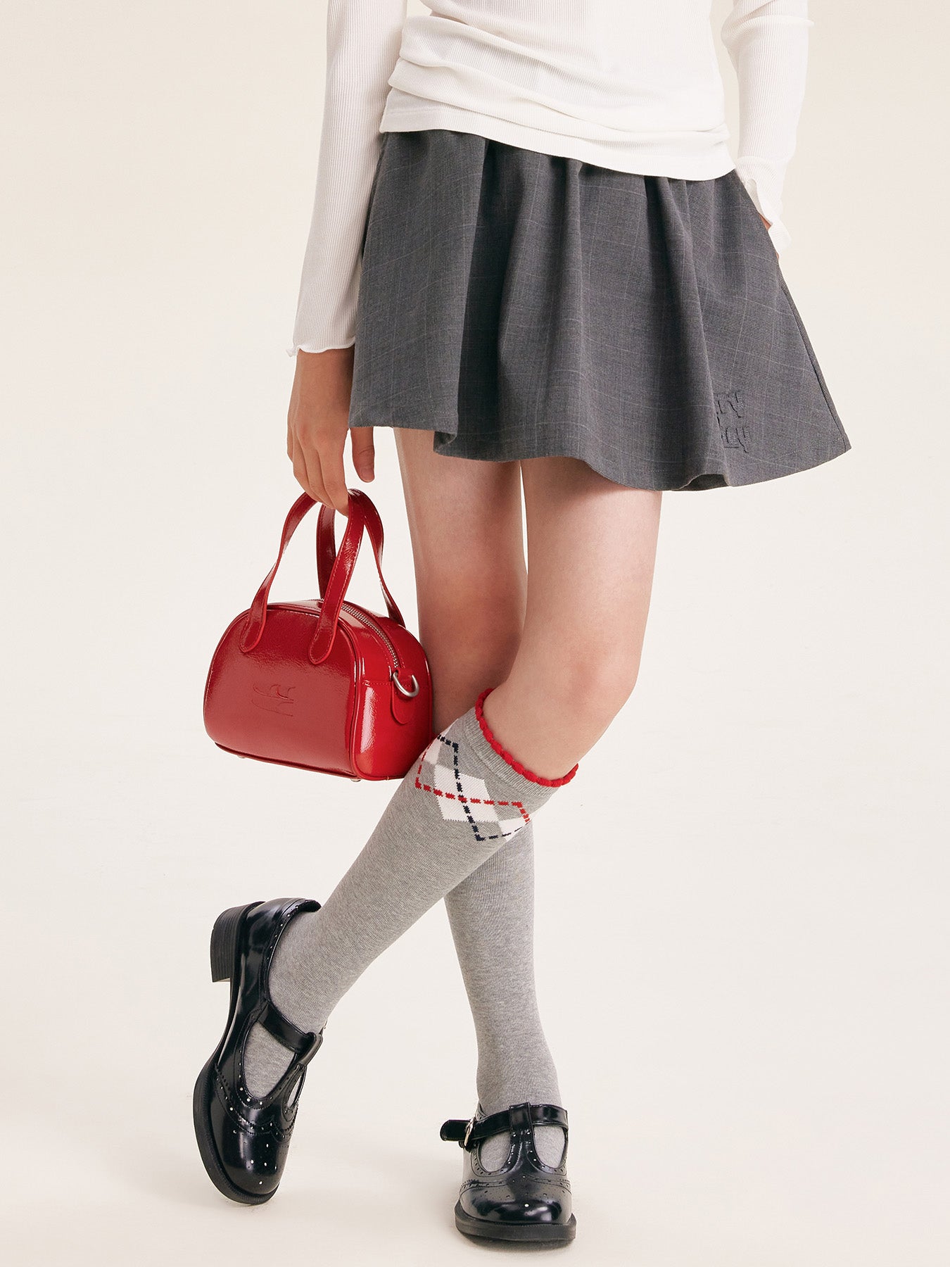Chic Plaid Skirt with Attached Shorts for Girls