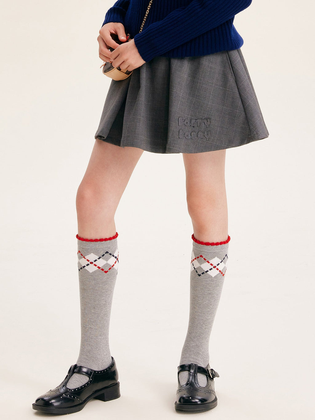 Chic Plaid Skirt with Attached Shorts for Girls