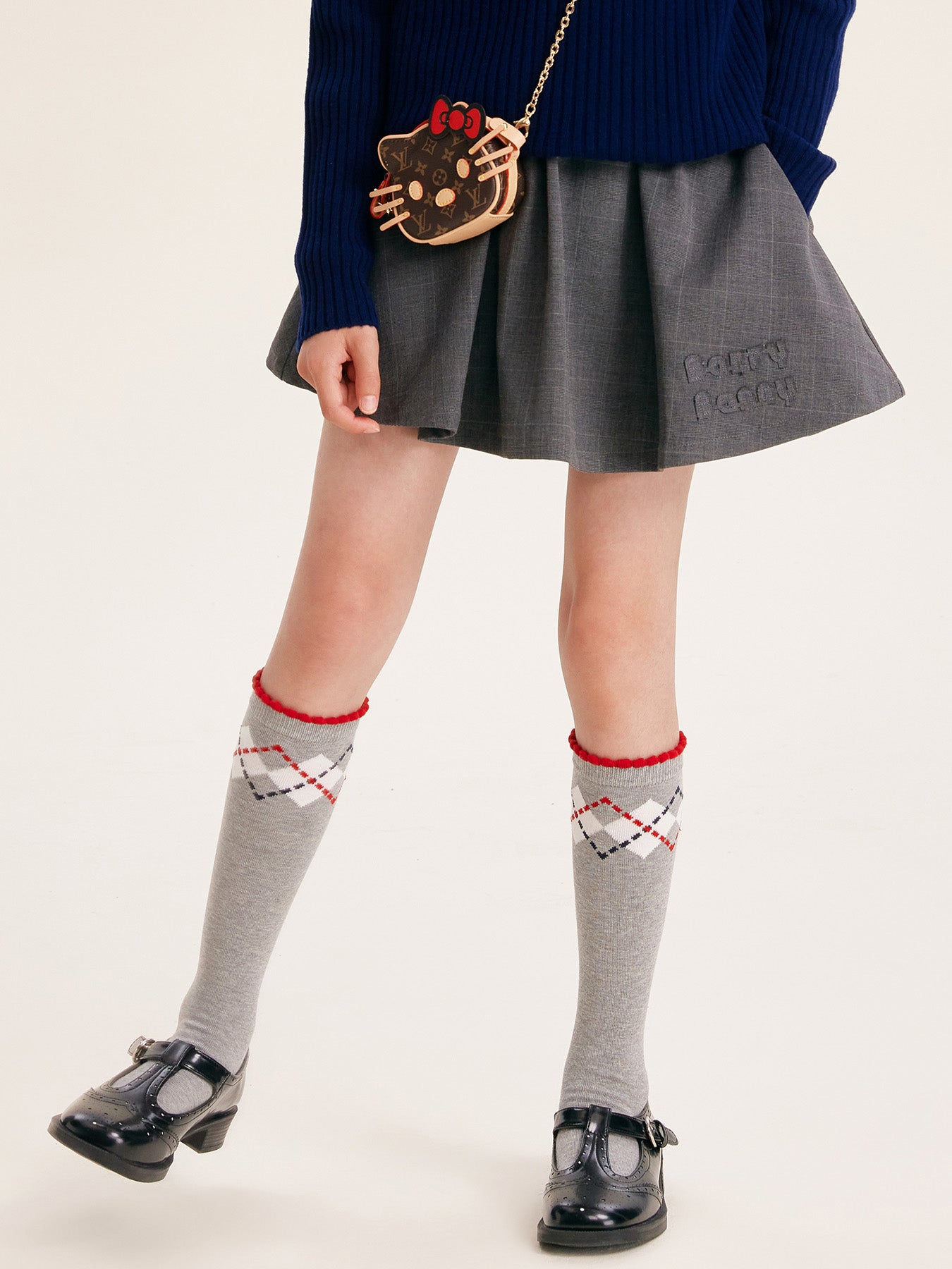 Chic Plaid Skirt with Attached Shorts for Girls
