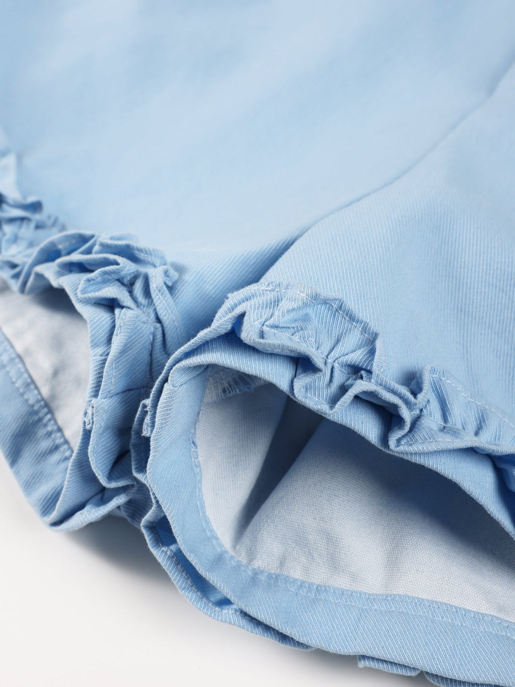 Girls Ruffle Hem Cotton Knit Summer Casual Shorts