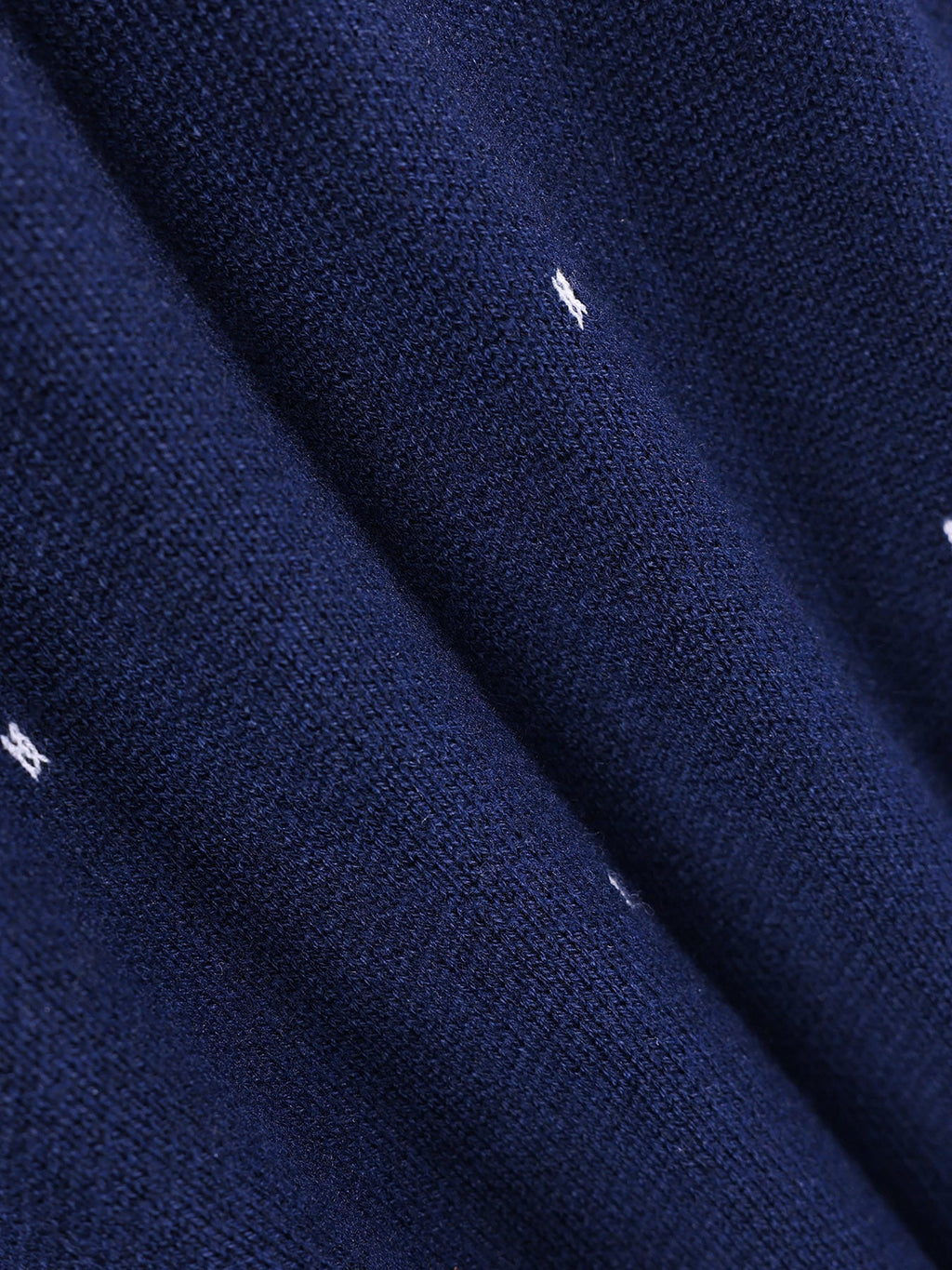 Girls Navy Knit Set with Peter Pan Collar