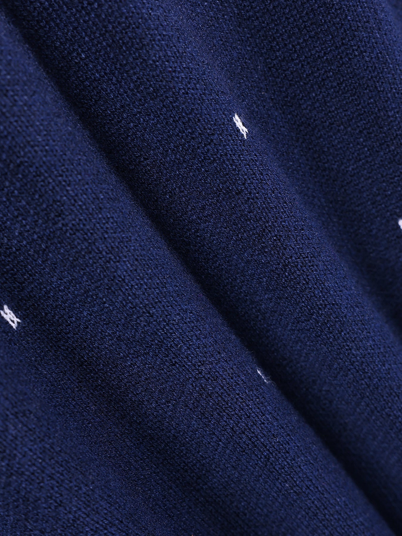 Girls Navy Knit Set with Peter Pan Collar