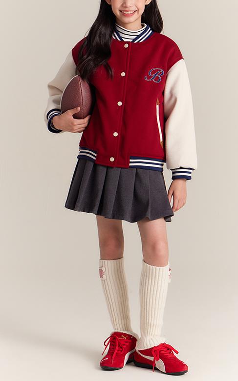 Girls Grey Pleated Skirt with Bow Detail School Uniform Style