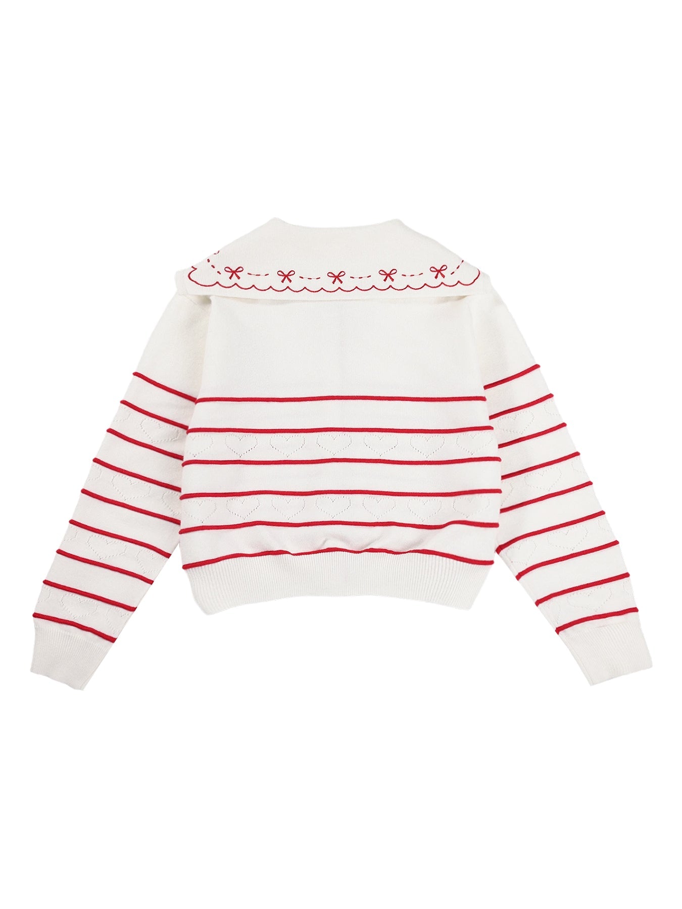 Adorable Heart Pattern Teddy Bear Button-Up Cardigan for Girls