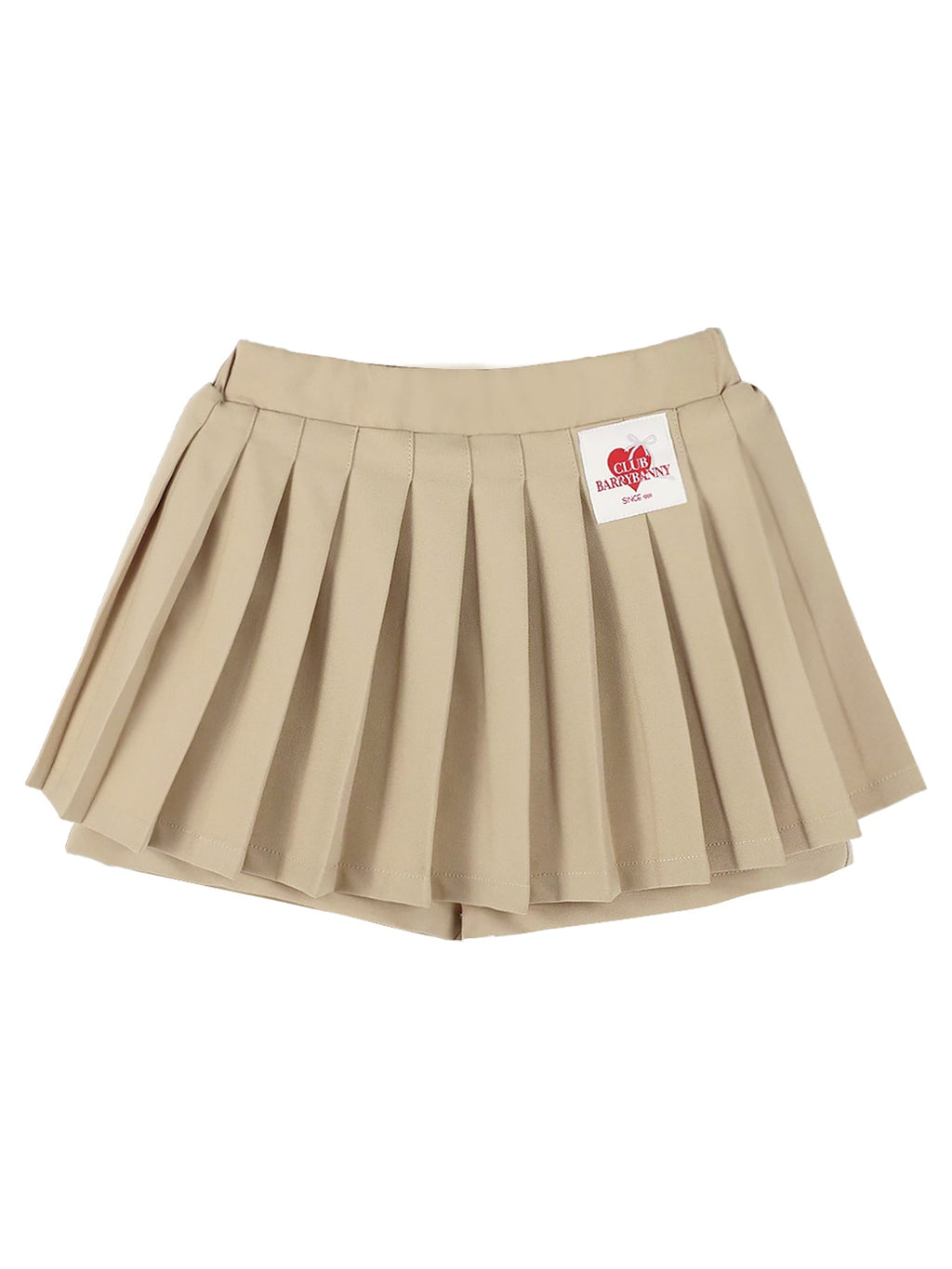 Girls Pleated Skirt with Logo Embroidery Safety Shorts
