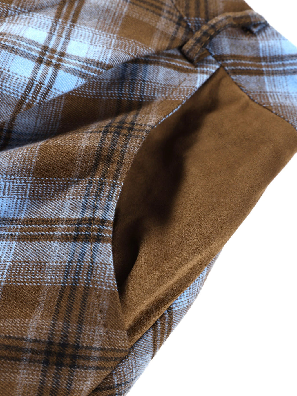 Unisex Blue Plaid Wide Leg Pants with Relaxed Fit