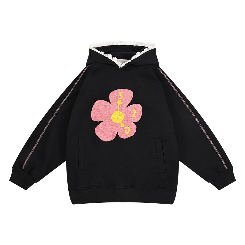 Girls Hooded Sweatshirt Loose Casual Pullover Top