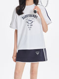 Girls Sport Skirt with Embroidered Logo and Stripe Design