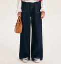Girls High Waist Wide Leg Jeans with Pockets