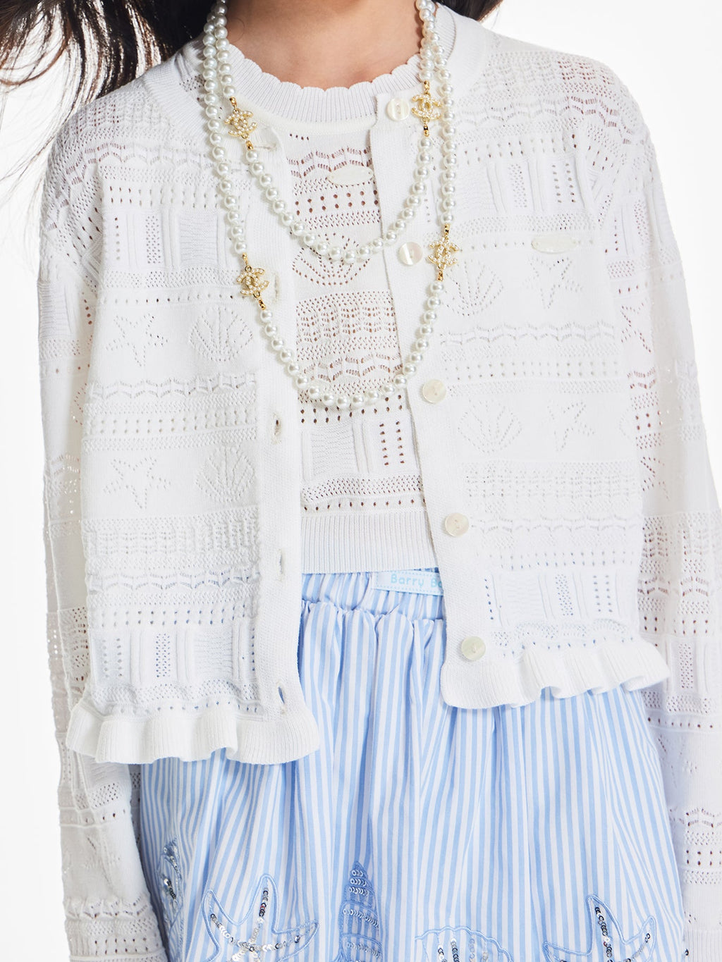 Girls Summer Knit Cardigan Sun Protection Cover Up