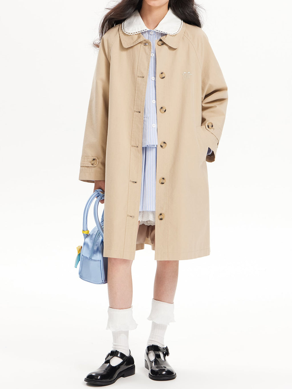 Trendy Kids’ Trench Coat with Classic Collar