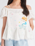 Girls Mermaid Print Tank Top Cute Summer Casual Blouse