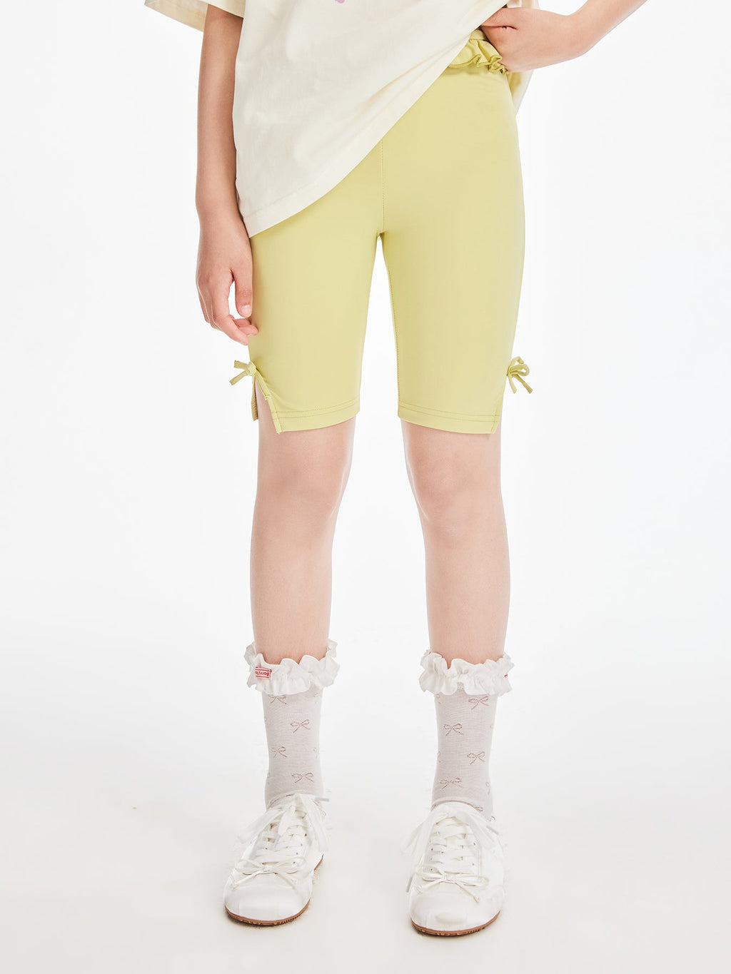 Girls Summer Yoga Shorts Soft Stretch Biker Pants