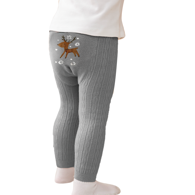 Toddler Cartoon Warm Fleece Lined Winter Leggings Pants