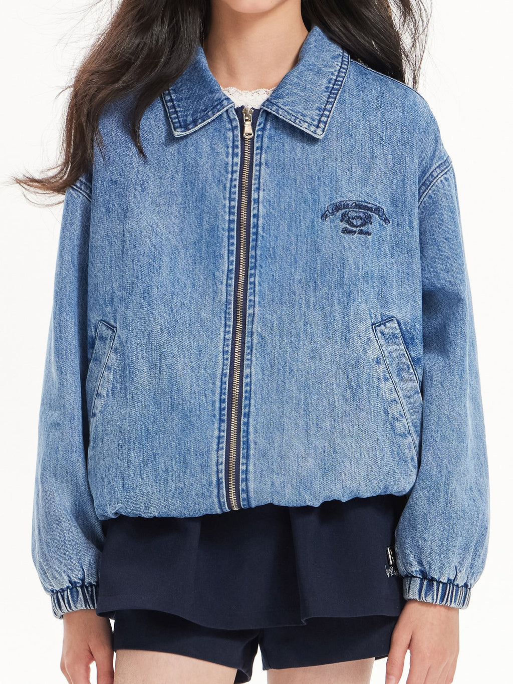Vintage Denim Jacket for Kids - Retro Zip-Up Outerwear