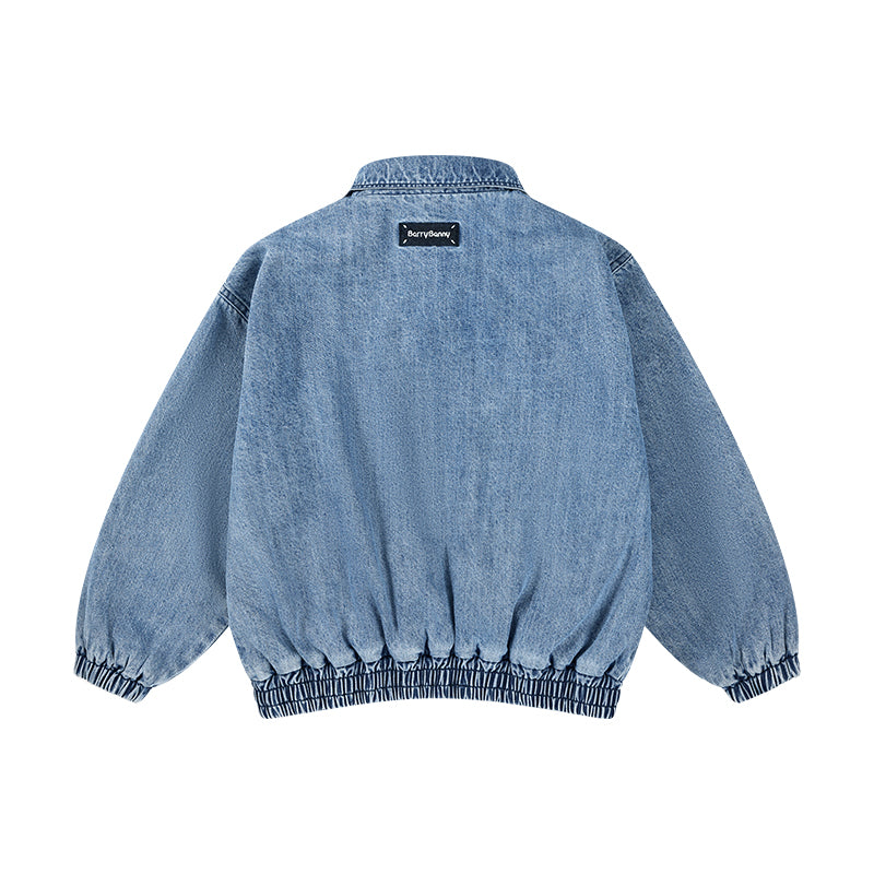Vintage Denim Jacket for Kids - Retro Zip-Up Outerwear