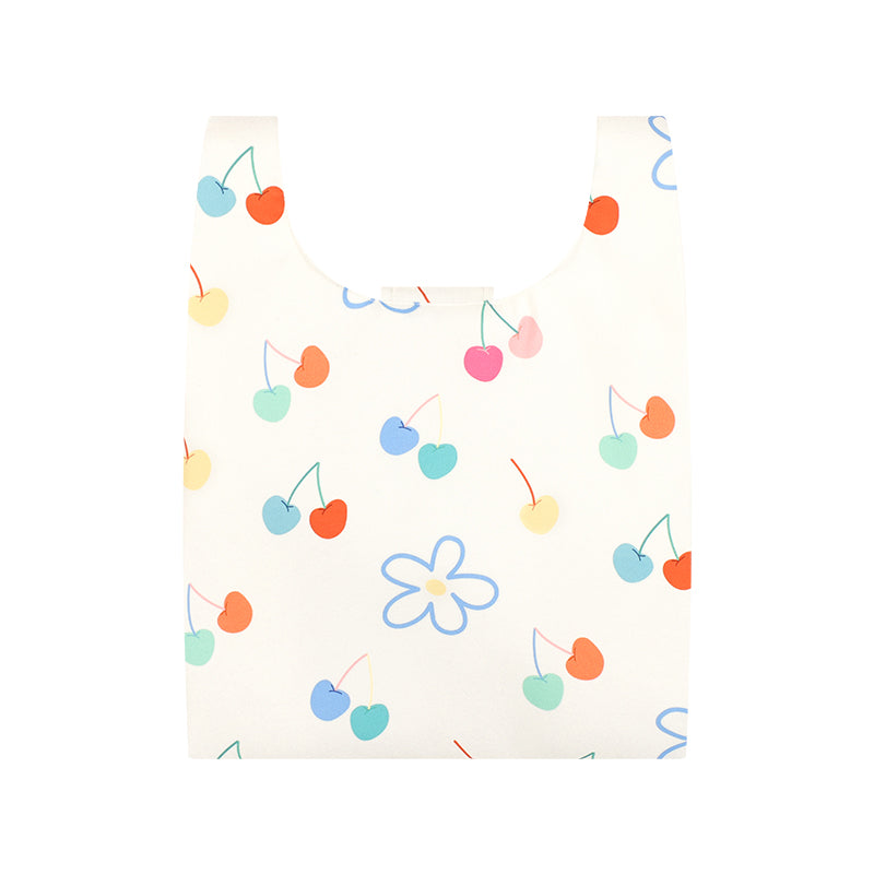 Cherry Print Reusable Tote Bag for Girls and Women