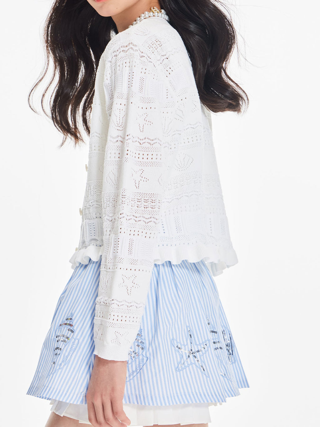Girls Summer Knit Cardigan Sun Protection Cover Up