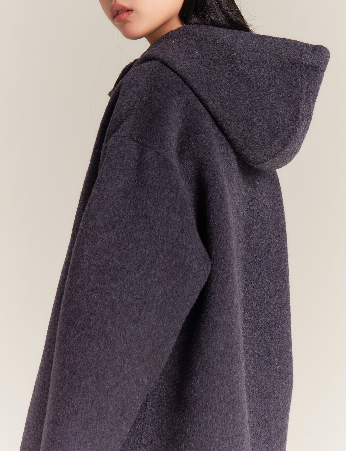 Girls Winter Wool Coat Warm Long Hooded Jacket
