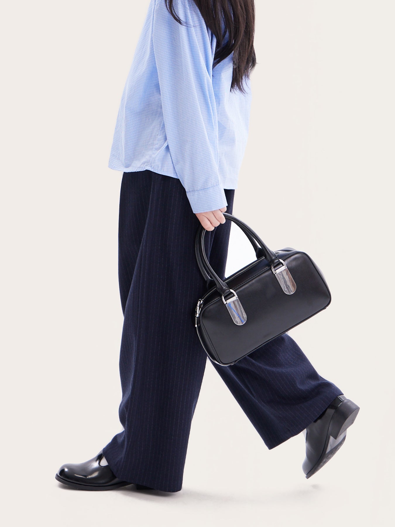 Girls Striped Wide Leg Trousers Casual Loose Pants