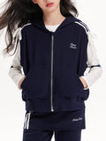 Kids  Sporty Sleeveless Zip Up Hoodie Vest