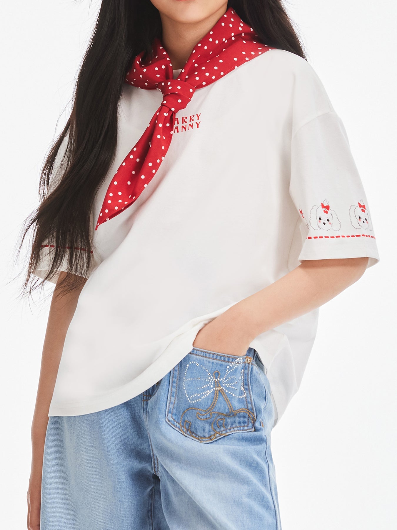 Kids Cartoon Dog Graphic Short Sleeve Casual T-Shirt