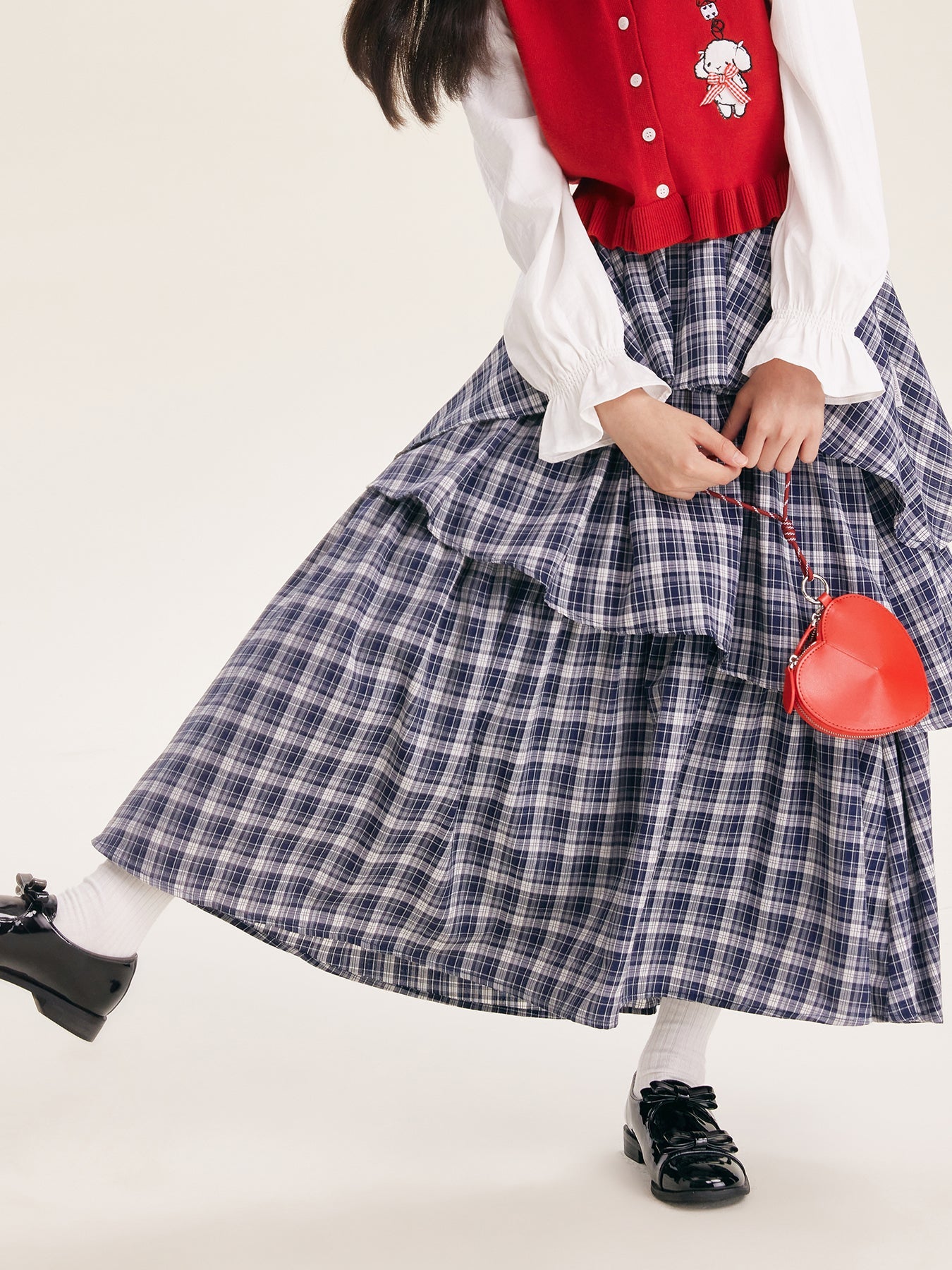 Girls' Plaid Ruffle Skirt - Trendy Casual Style for Kids
