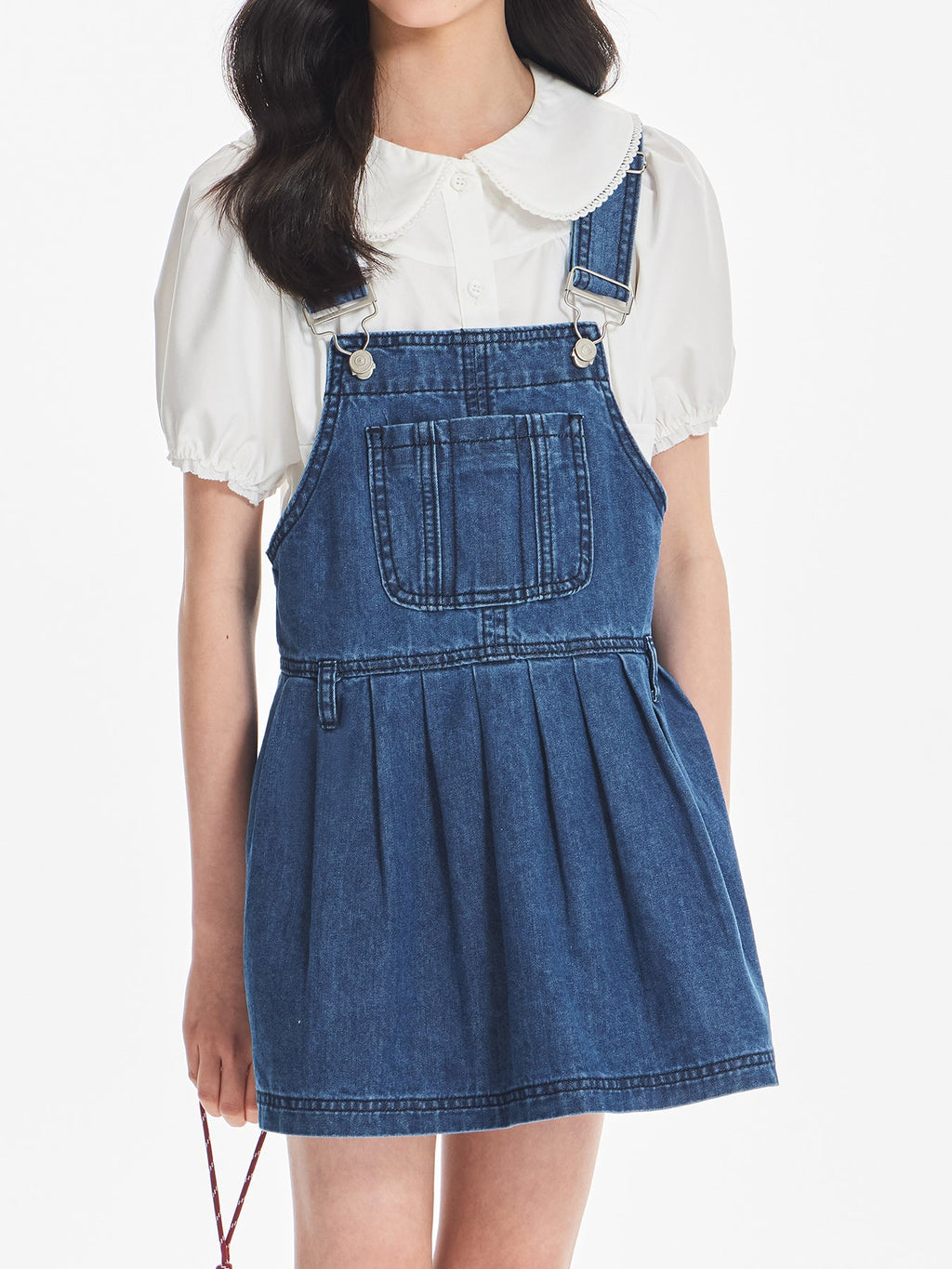 Girls Classic Denim Overall Dress Casual Outfit