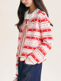 Girls' Striped Knit Button-Front Cardigan Sweater