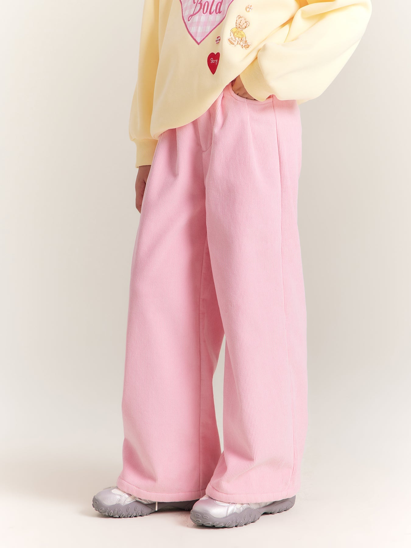 Girls Corduroy Wide Leg Pants Casual Spring Outfit