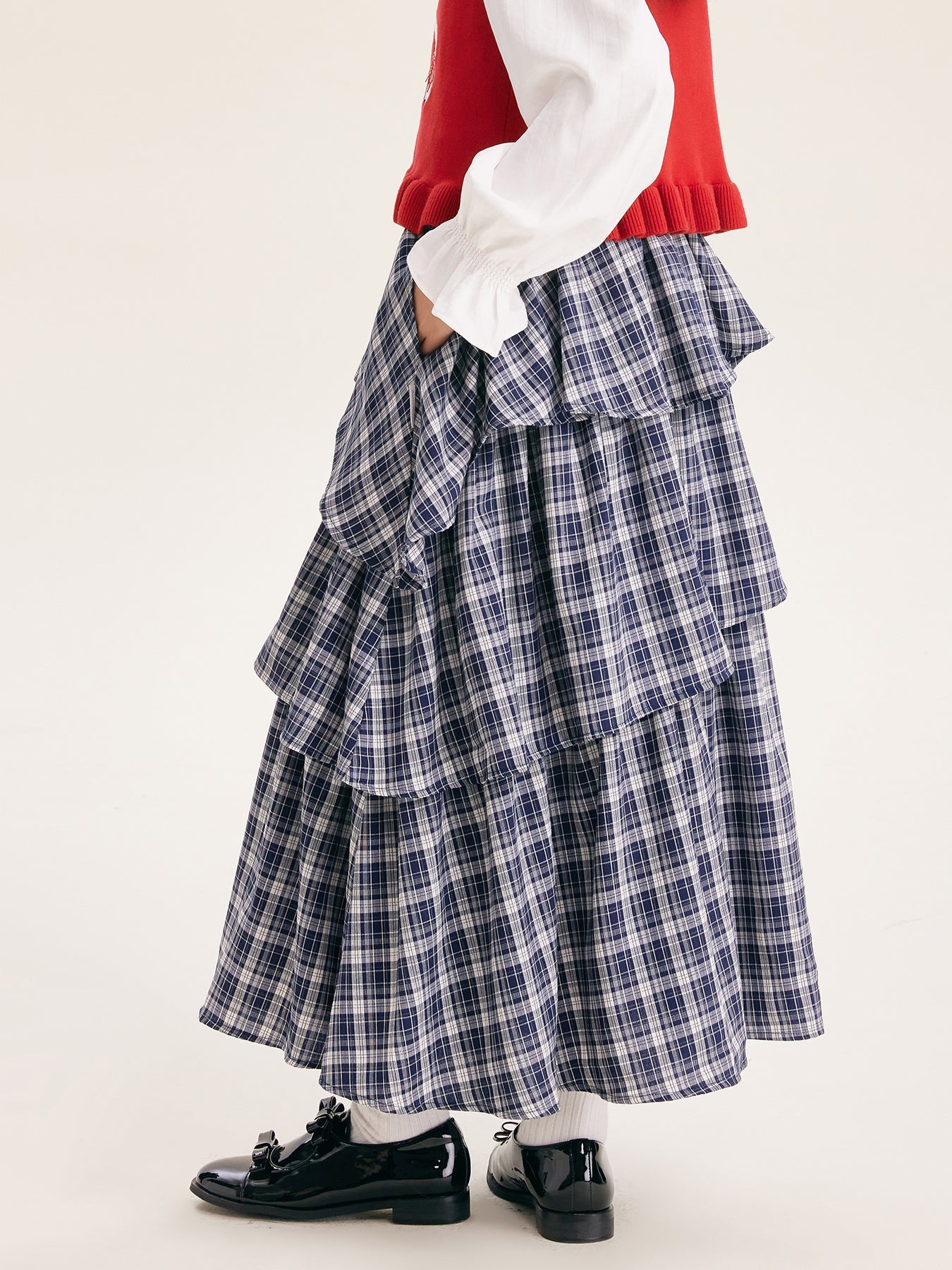 Girls' Plaid Ruffle Skirt - Trendy Casual Style for Kids