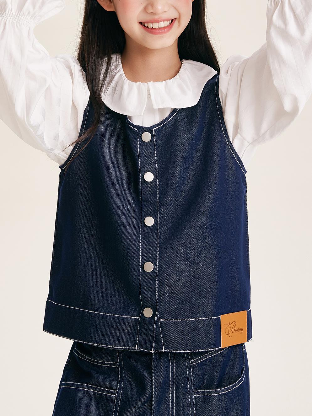 Girls' Denim Set - Stylish Casual Outfit for Kids