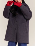 Girls Winter Wool Coat Warm Long Hooded Jacket