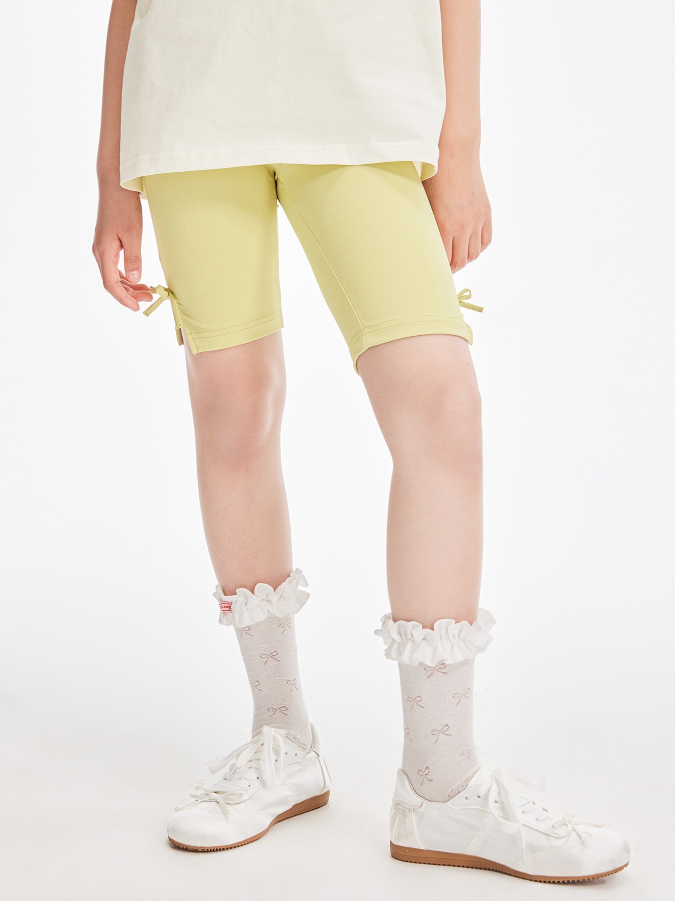 Girls Summer Yoga Shorts Soft Stretch Biker Pants