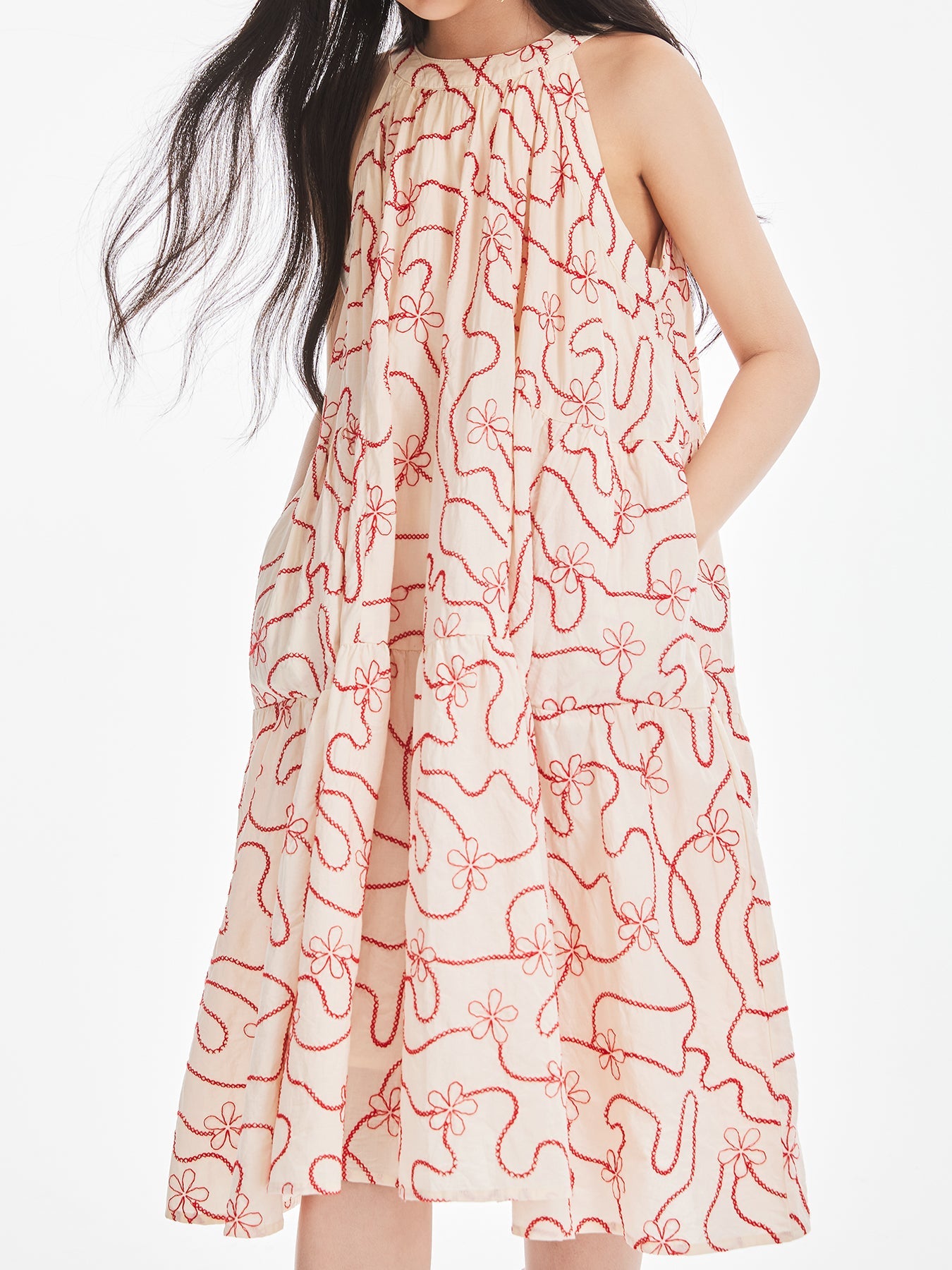 Girls Sleeveless Summer Holiday Dress for Casual Vacation