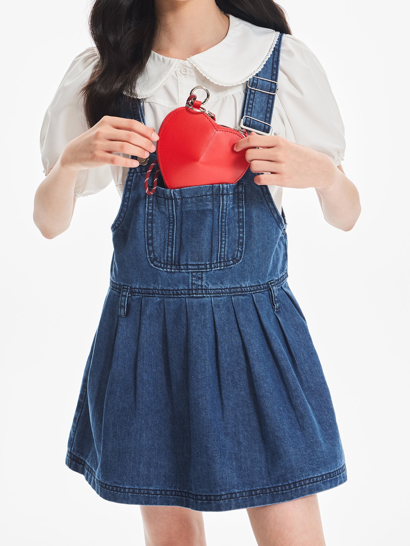 Girls Classic Denim Overall Dress Casual Outfit