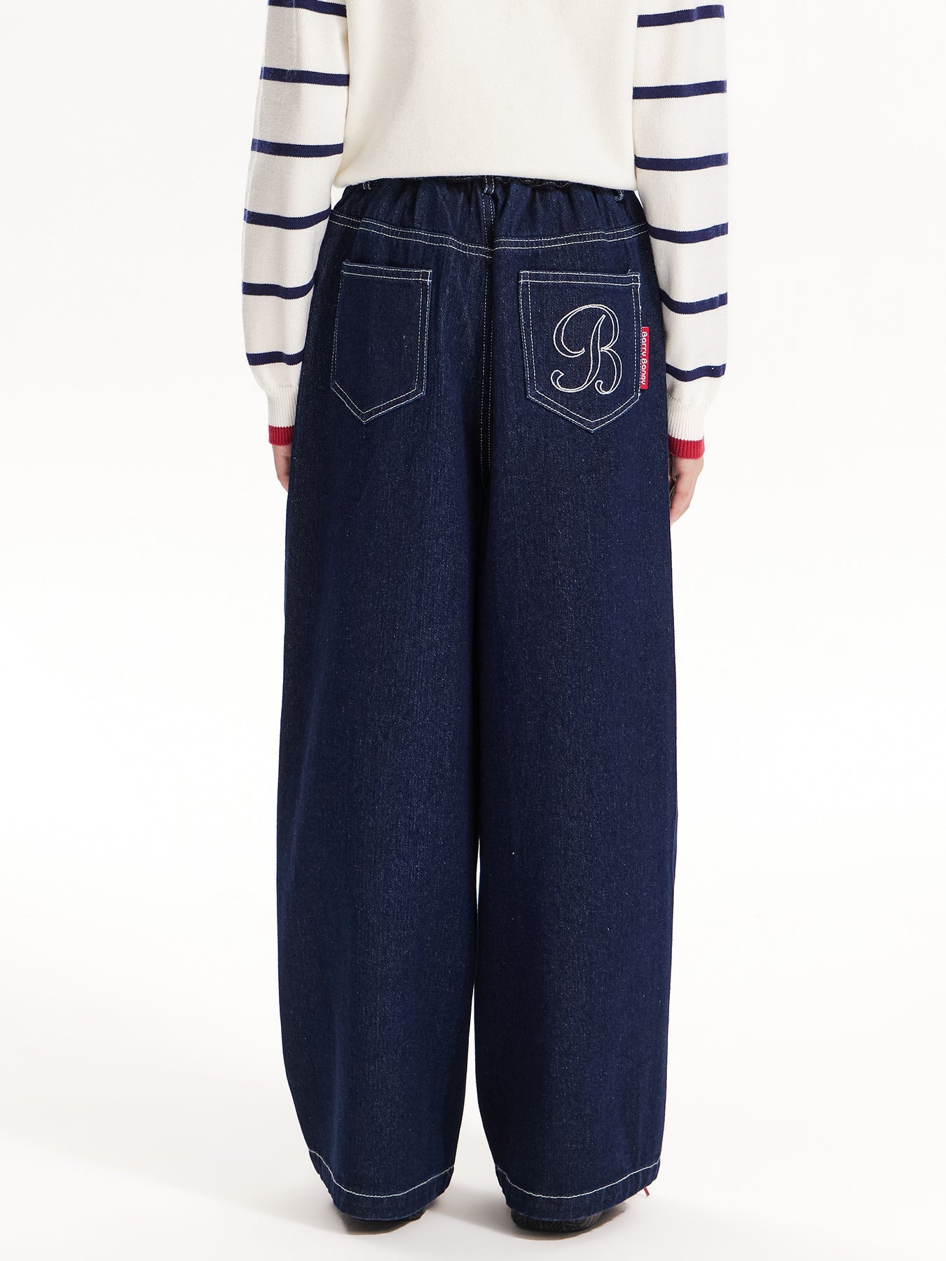 Girls High-Waist Slim Fit Soft Denim Pants