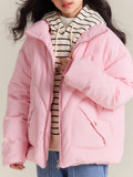 Girls Pink Down Puffer Jacket Winter Warm Short Coat